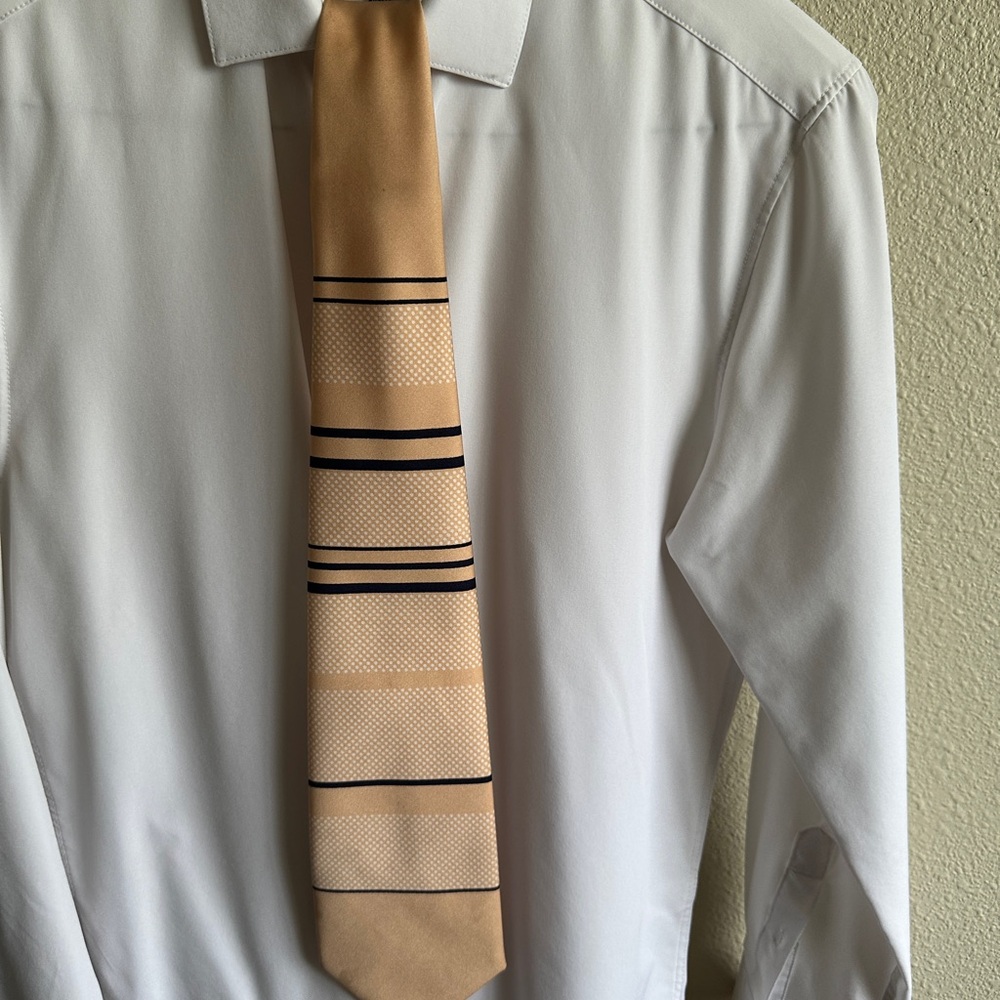 Vintage Tan Striped Tie